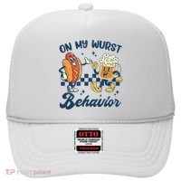 Oktoberfest On My Wurst Behavior Funny German Beer Bratwurst Hat thumb 0