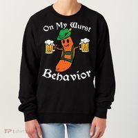 Oktoberfest On My Wurst Behavior Funny German Women's Sweatshirt thumb 0