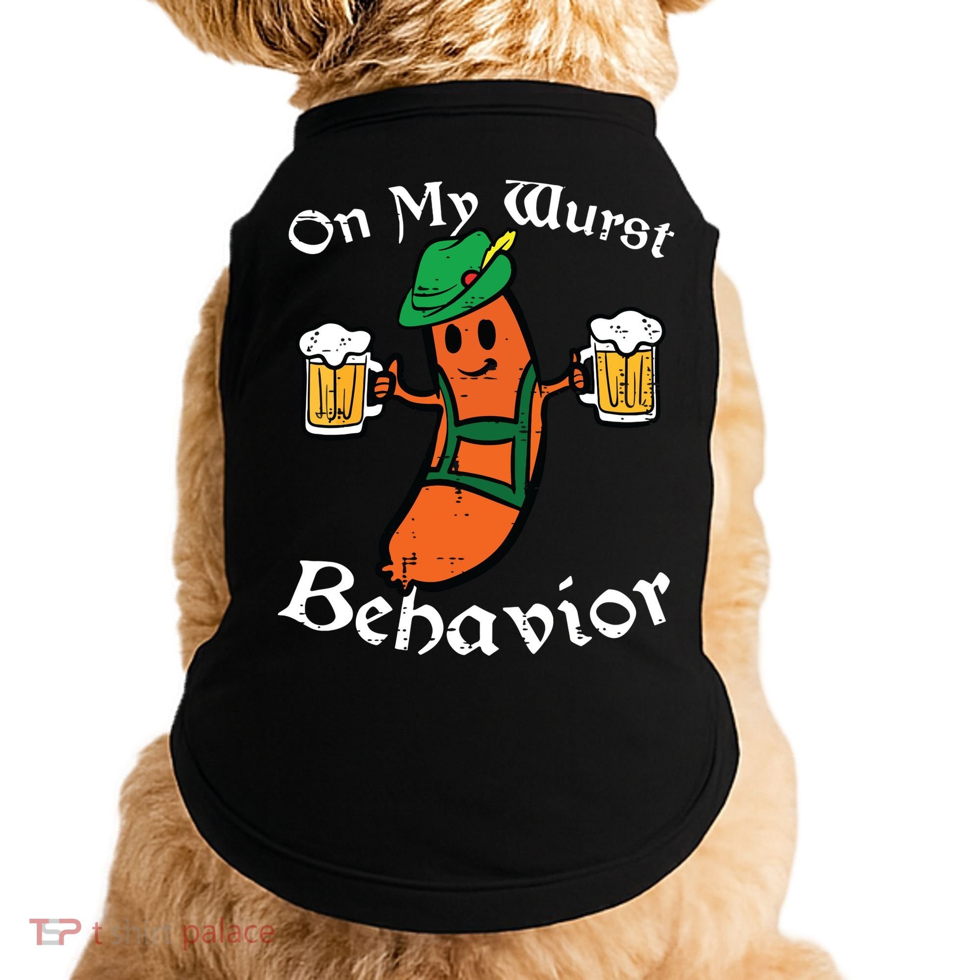 Oktoberfest On My Wurst Behavior Funny German Doggie Tank