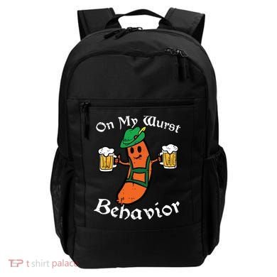 Oktoberfest On My Wurst Behavior Funny German Backpack