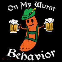 Oktoberfest On My Wurst Behavior Funny German Ornament thumb 1