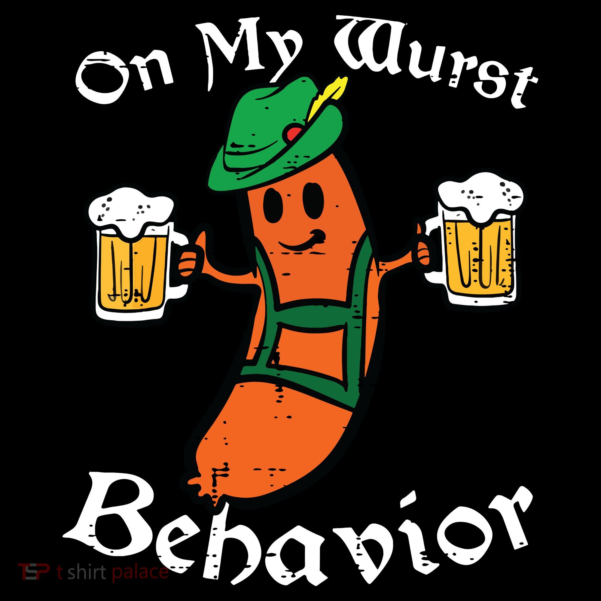 Oktoberfest On My Wurst Behavior Funny German Women's Tank Top
