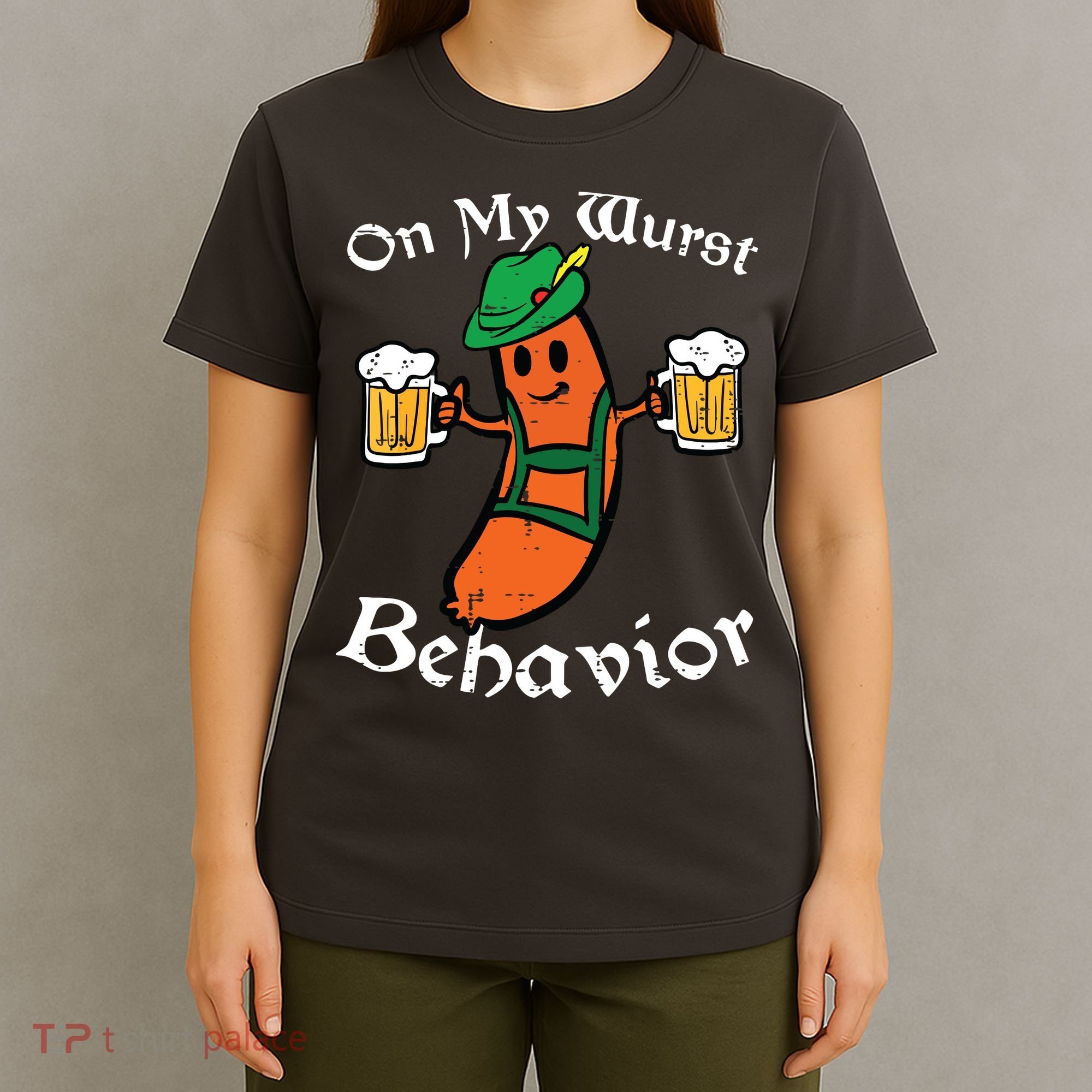 Oktoberfest On My Wurst Behavior Funny German T-Shirt