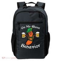 Oktoberfest On My Wurst Behavior Funny German Backpack thumb 0
