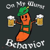 Oktoberfest On My Wurst Behavior Funny German Kids Long Sleeve Shirt thumb 2