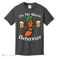 Oktoberfest On My Wurst Behavior Funny German Kids T-Shirt thumb 0