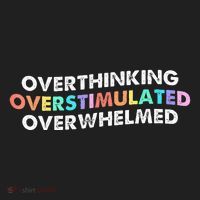 Overthinking Overstimulated Overwhelmed Quote Golf Towel thumb 3