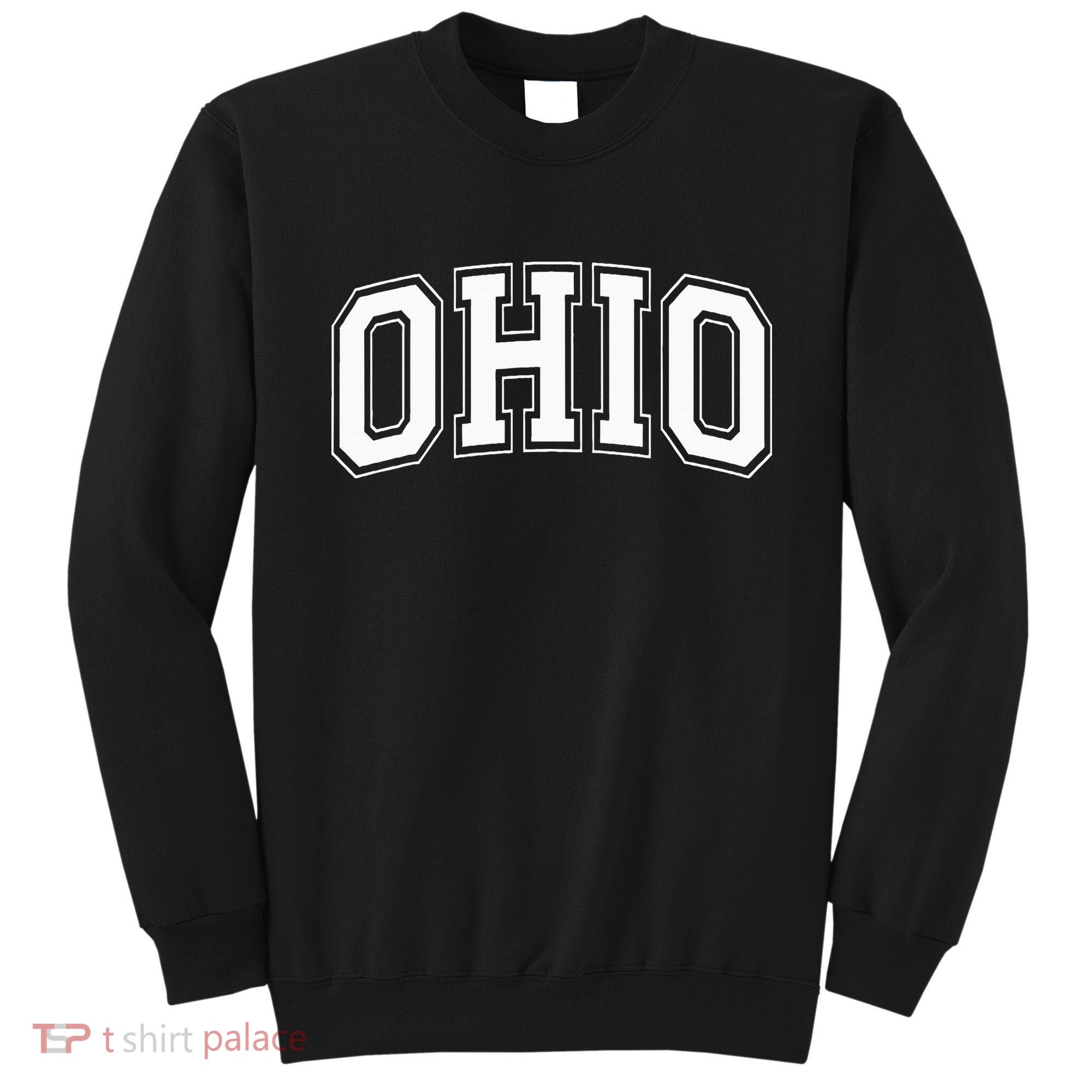 Ohio Oh Ohioan White Text Sweatshirt