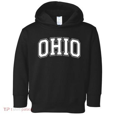 Ohio Oh Ohioan White Text Toddler Hoodie