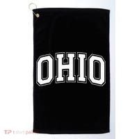 Ohio Oh Ohioan White Text Golf Towel thumb 0