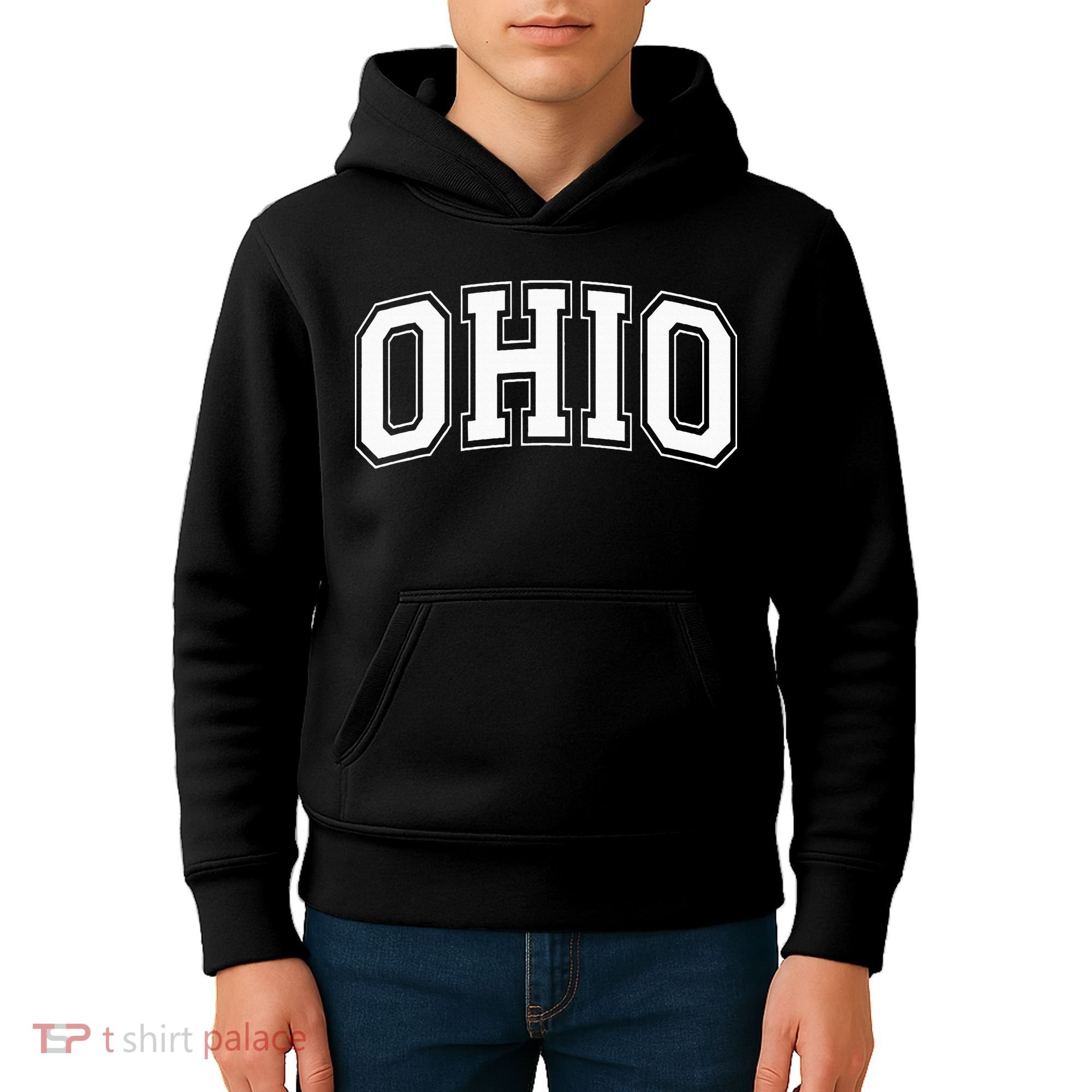Ohio Oh Ohioan White Text Kids Hoodie