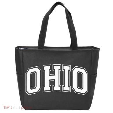 Ohio Oh Ohioan White Text Tote Bag