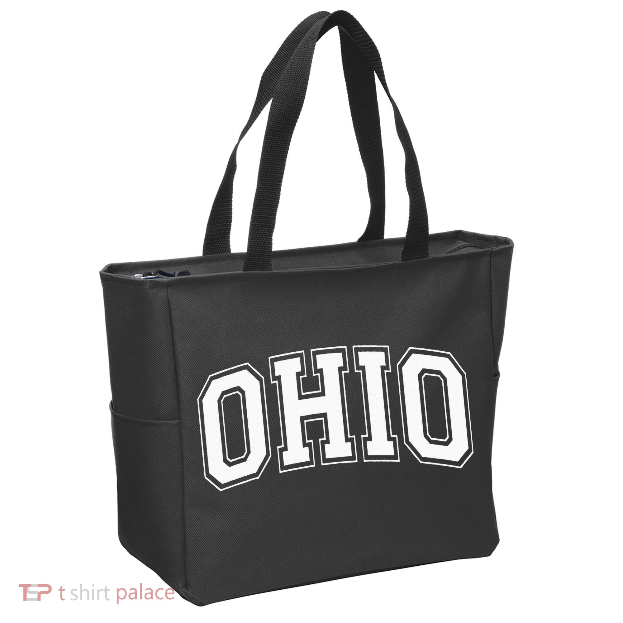 Ohio Oh Ohioan White Text Tote Bag