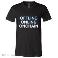 Offline Online Onchain V-Neck T-Shirt thumb 0