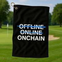 Offline Online Onchain Golf Towel thumb 1