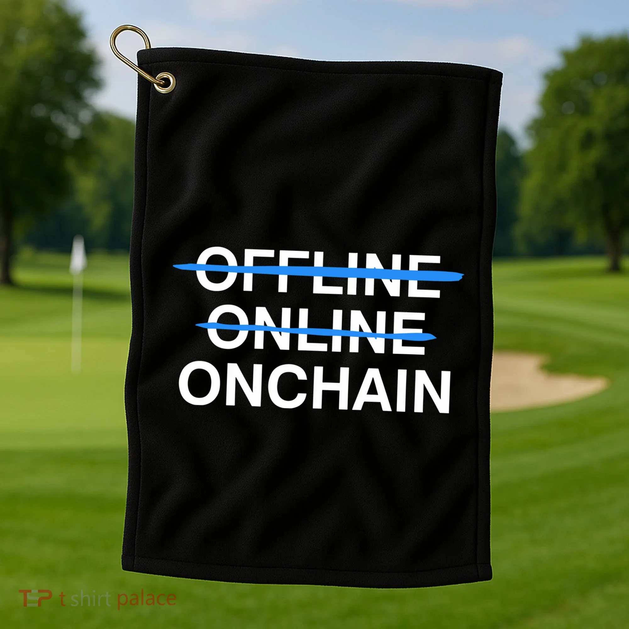 Offline Online Onchain Golf Towel