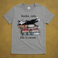 Out Of Print Unisex Literary Books Cats Life Is Sweet Sweatshirt T-Shirt thumb 5
