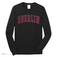 Oberlin Ohio Souvenir College Style Red Text Long Sleeve Shirt thumb 0
