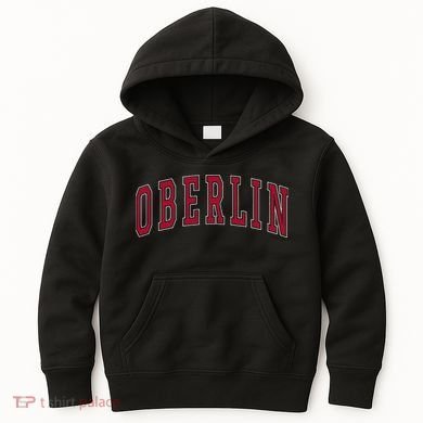 Oberlin Ohio Souvenir College Style Red Text Kids Hoodie
