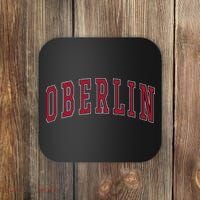 Oberlin Ohio Souvenir College Style Red Text Coaster thumb 0