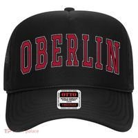 Oberlin Ohio Souvenir College Style Red Text Hat thumb 0