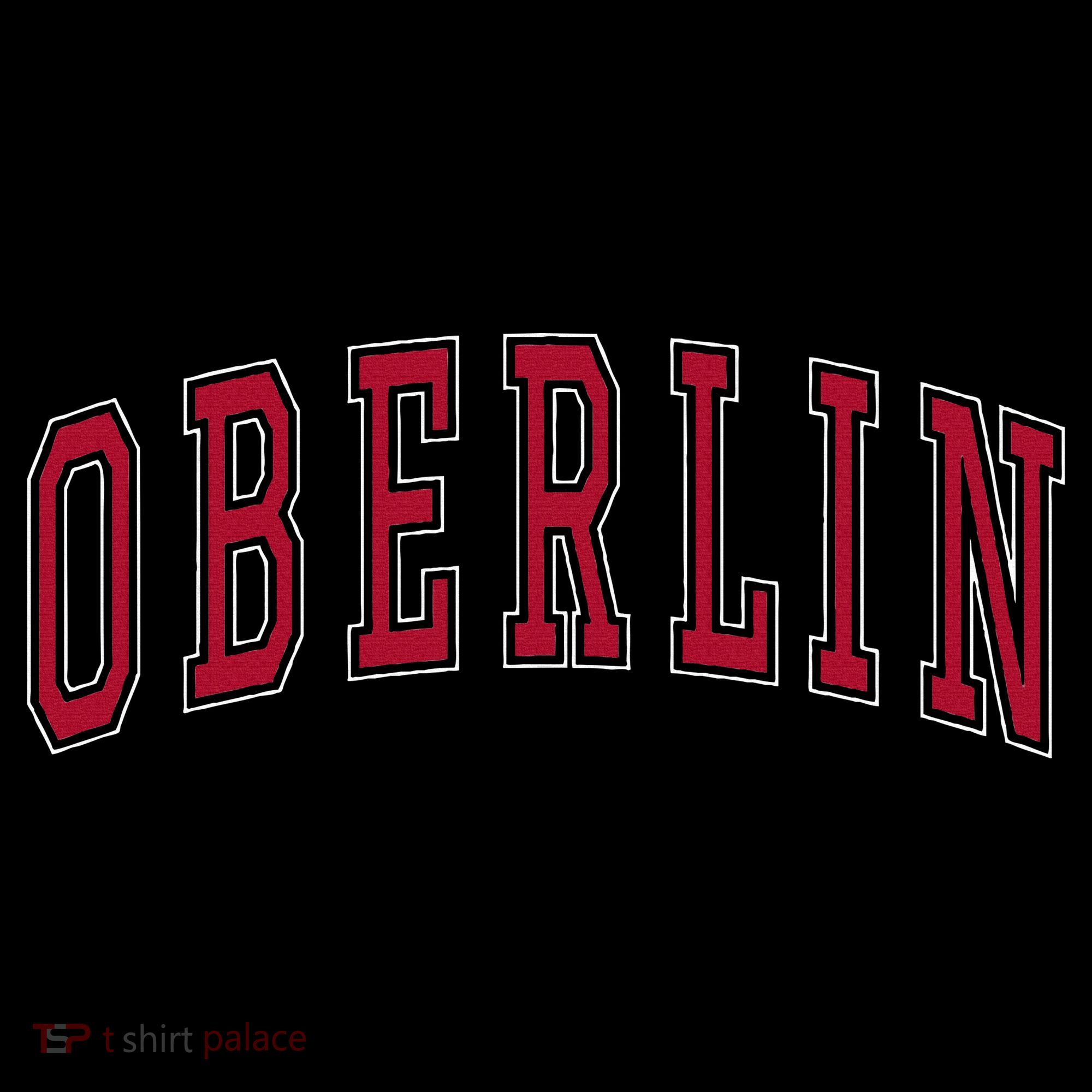 Oberlin Ohio Souvenir College Style Red Text Women's T-Shirt