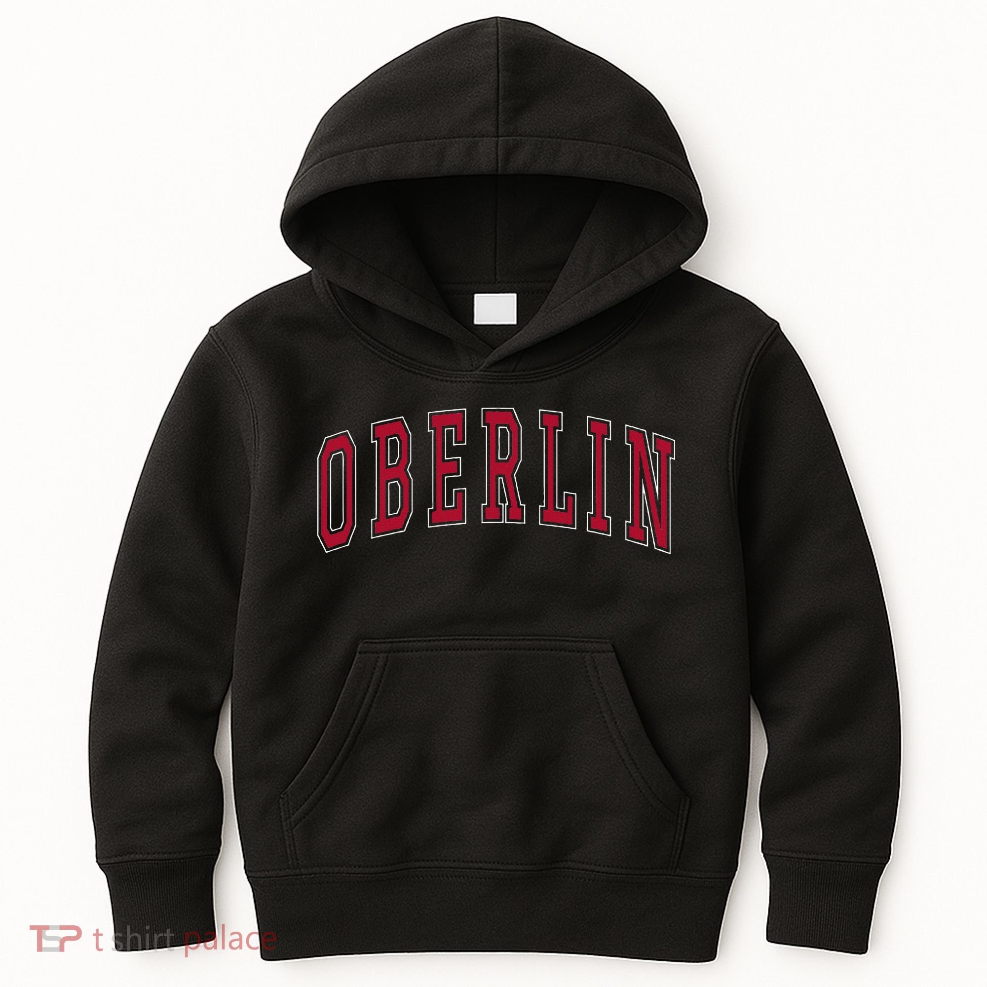 Oberlin Ohio Souvenir College Style Red Text Kids Hoodie