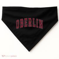 Oberlin Ohio Souvenir College Style Red Text USA-Made Doggie Bandana thumb 0