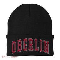 Oberlin Ohio Souvenir College Style Red Text Beanie thumb 0