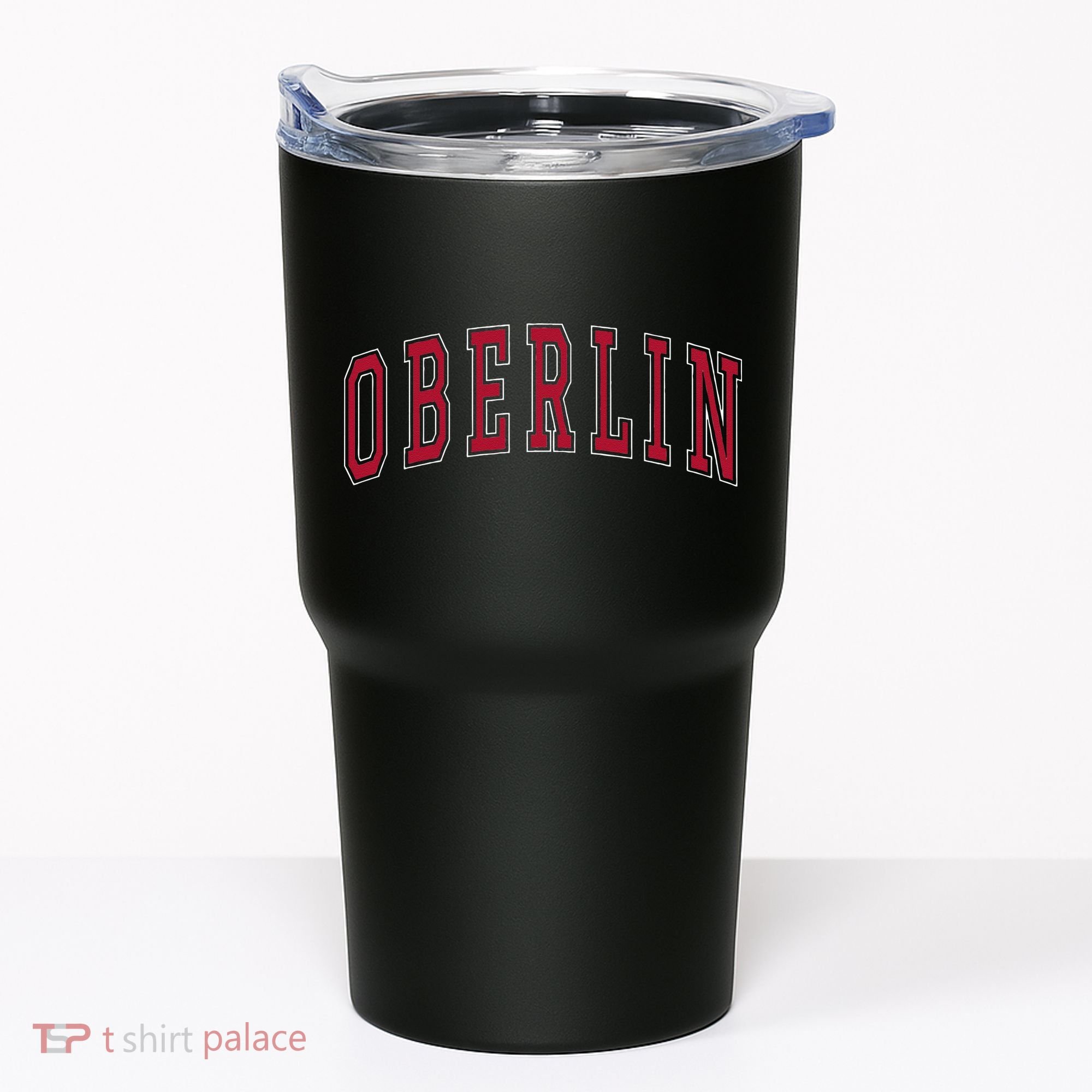 Oberlin Ohio Souvenir College Style Red Text Tumbler