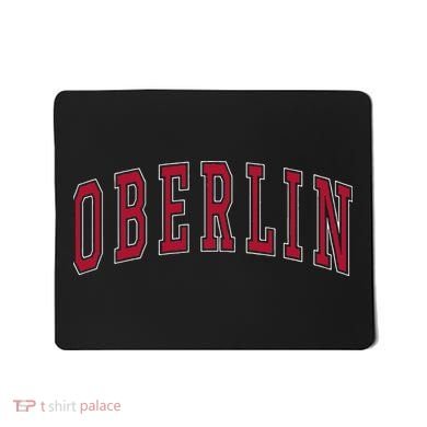 Oberlin Ohio Souvenir College Style Red Text Mousepad