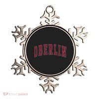 Oberlin Ohio Souvenir College Style Red Text Ornament thumb 0