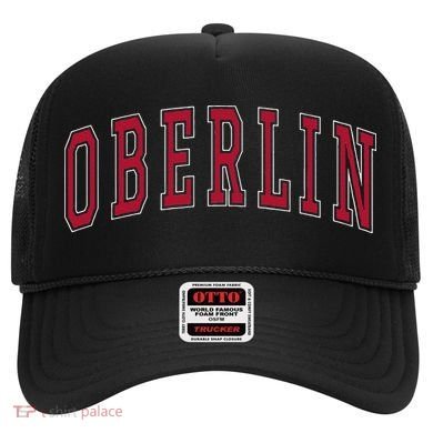 Oberlin Ohio Souvenir College Style Red Text Hat