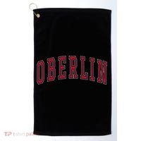 Oberlin Ohio Souvenir College Style Red Text Golf Towel thumb 0