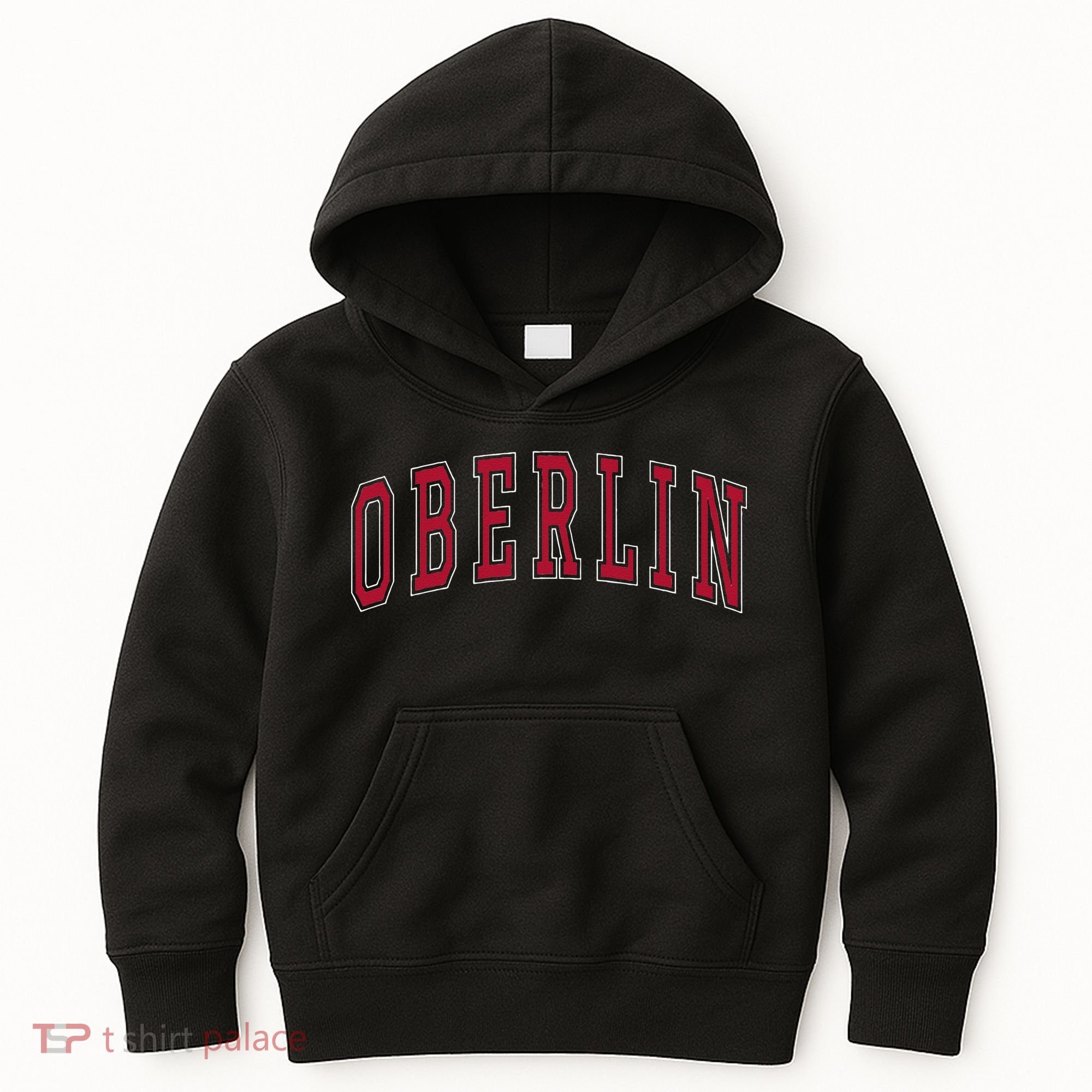 Oberlin Ohio Souvenir College Style Red Text Kids Hoodie