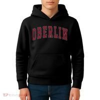 Oberlin Ohio Souvenir College Style Red Text Kids Hoodie thumb 4