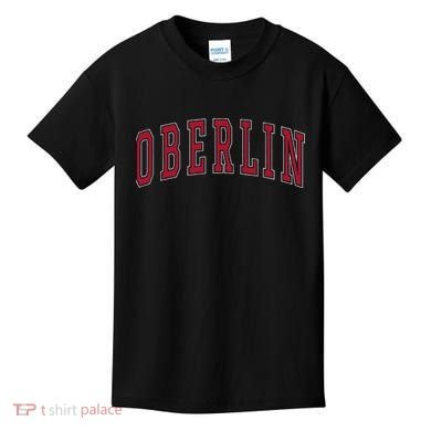 Oberlin Ohio Souvenir College Style Red Text Kids T-Shirt