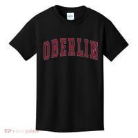 Oberlin Ohio Souvenir College Style Red Text Kids T-Shirt thumb 0