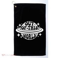 Out Of This World Groovy Planet Space Astronomy Golf Towel thumb 0