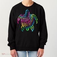 Ocean Odyssey Tie Dye Tribal Tides Sea Turtle Women's Sweatshirt thumb 0