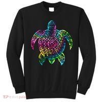 Ocean Odyssey Tie Dye Tribal Tides Sea Turtle Sweatshirt thumb 0