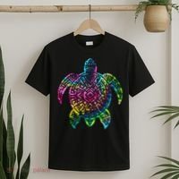 Ocean Odyssey Tie Dye Tribal Tides Sea Turtle T-Shirt thumb 2