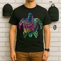 Ocean Odyssey Tie Dye Tribal Tides Sea Turtle T-Shirt thumb 6
