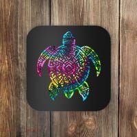 Ocean Odyssey Tie Dye Tribal Tides Sea Turtle Coaster thumb 0