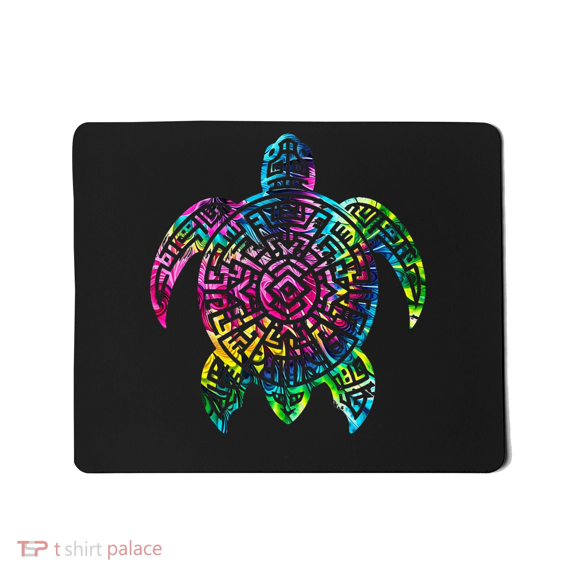 Ocean Odyssey Tie Dye Tribal Tides Sea Turtle Mousepad