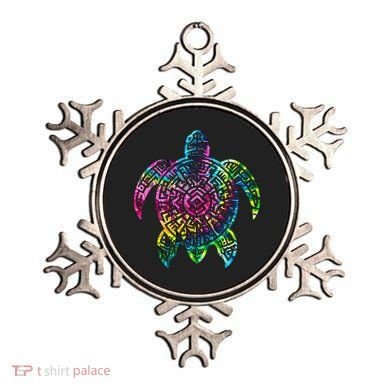 Ocean Odyssey Tie Dye Tribal Tides Sea Turtle Ornament