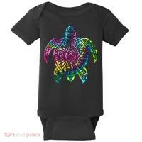 Ocean Odyssey Tie Dye Tribal Tides Sea Turtle Baby Bodysuit thumb 0