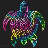 Ocean Odyssey Tie Dye Tribal Tides Sea Turtle Hat thumb 2