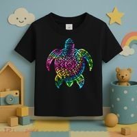 Ocean Odyssey Tie Dye Tribal Tides Sea Turtle Toddler T-Shirt thumb 3