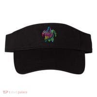 Ocean Odyssey Tie Dye Tribal Tides Sea Turtle Visor thumb 0
